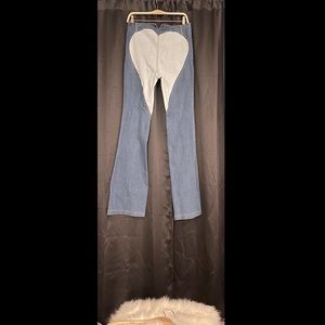 Vintage HbarC flare jeans heart bottom!! Size: L